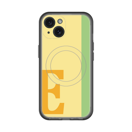 スリムプロテクションプレミアムケース with MagSafe［ オリジナル - initial color line - E yellow ］