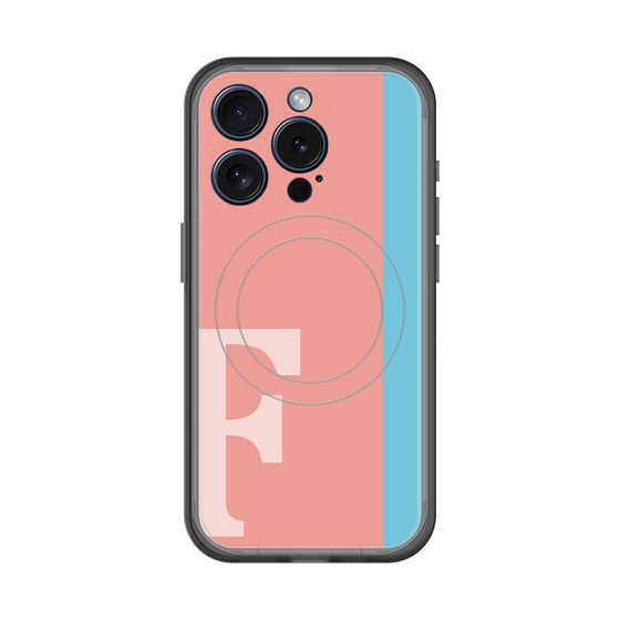 スリムプロテクションプレミアムケース with MagSafe［ オリジナル - initial color line - F pink ］