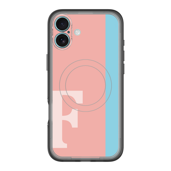 スリムプロテクションプレミアムケース with MagSafe［ オリジナル - initial color line - F pink ］