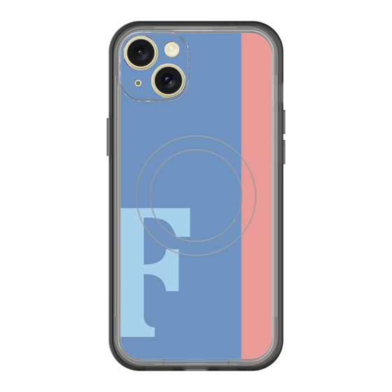 スリムプロテクションプレミアムケース with MagSafe［ オリジナル - initial color line - F blue ］