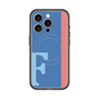 スリムプロテクションプレミアムケース with MagSafe［ オリジナル - initial color line - F blue ］