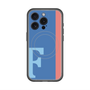 スリムプロテクションプレミアムケース with MagSafe［ オリジナル - initial color line - F blue ］