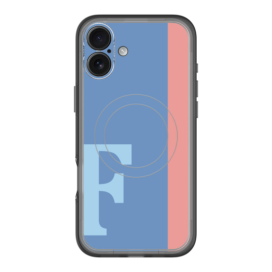 スリムプロテクションプレミアムケース with MagSafe［ オリジナル - initial color line - F blue ］