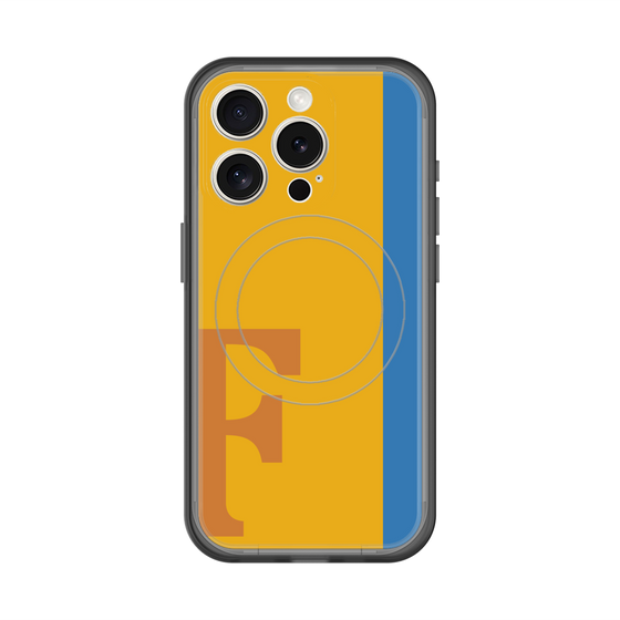 スリムプロテクションプレミアムケース with MagSafe［ オリジナル - initial color line - F orange ］