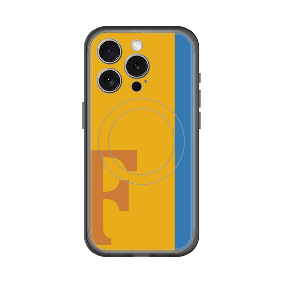 スリムプロテクションプレミアムケース with MagSafe［ オリジナル - initial color line - F orange ］