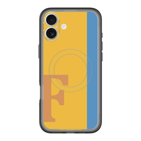 スリムプロテクションプレミアムケース with MagSafe［ オリジナル - initial color line - F orange ］