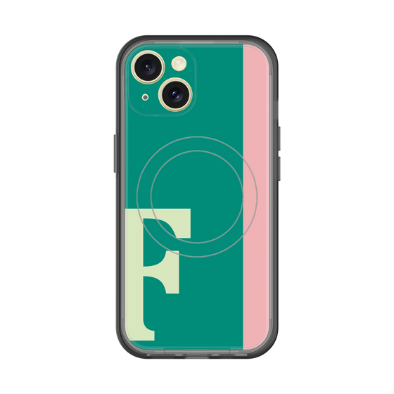 スリムプロテクションプレミアムケース with MagSafe［ オリジナル - initial color line - F green ］