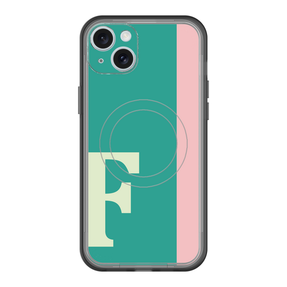 スリムプロテクションプレミアムケース with MagSafe［ オリジナル - initial color line - F green ］