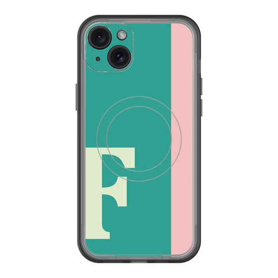 スリムプロテクションプレミアムケース with MagSafe［ オリジナル - initial color line - F green ］
