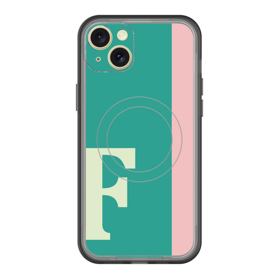 スリムプロテクションプレミアムケース with MagSafe［ オリジナル - initial color line - F green ］