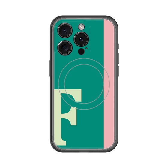 スリムプロテクションプレミアムケース with MagSafe［ オリジナル - initial color line - F green ］