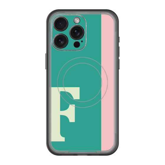 スリムプロテクションプレミアムケース with MagSafe［ オリジナル - initial color line - F green ］