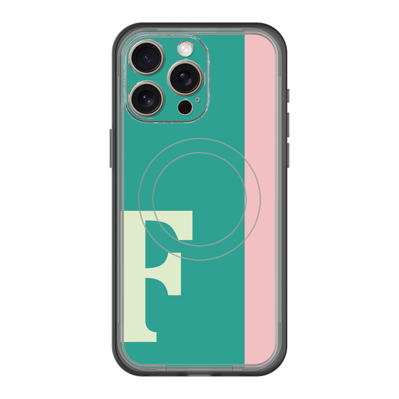 スリムプロテクションプレミアムケース with MagSafe［ オリジナル - initial color line - F green ］