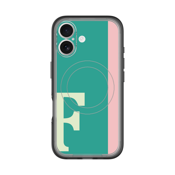 スリムプロテクションプレミアムケース with MagSafe［ オリジナル - initial color line - F green ］