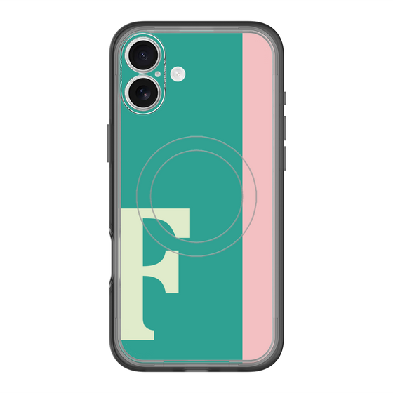 スリムプロテクションプレミアムケース with MagSafe［ オリジナル - initial color line - F green ］