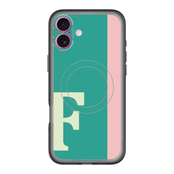 スリムプロテクションプレミアムケース with MagSafe［ オリジナル - initial color line - F green ］
