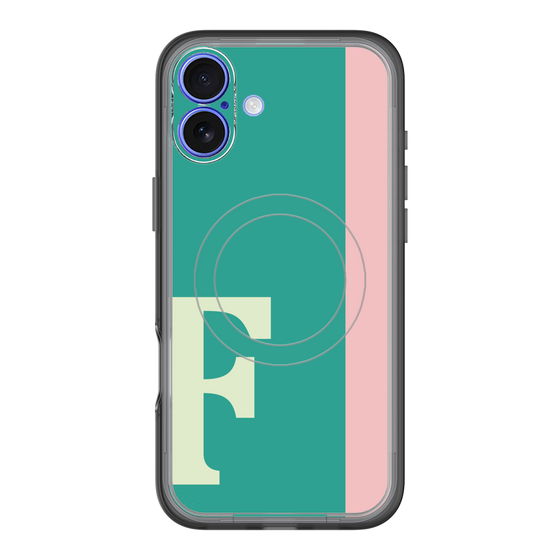 スリムプロテクションプレミアムケース with MagSafe［ オリジナル - initial color line - F green ］