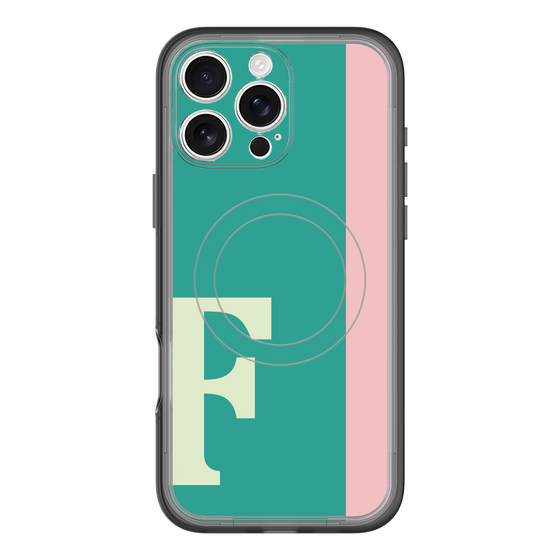 スリムプロテクションプレミアムケース with MagSafe［ オリジナル - initial color line - F green ］