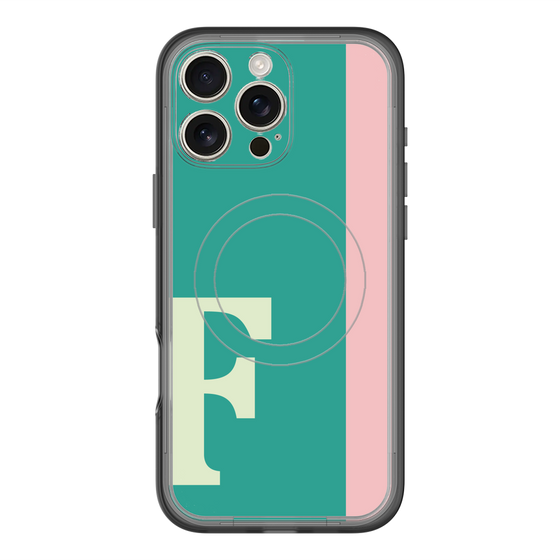 スリムプロテクションプレミアムケース with MagSafe［ オリジナル - initial color line - F green ］