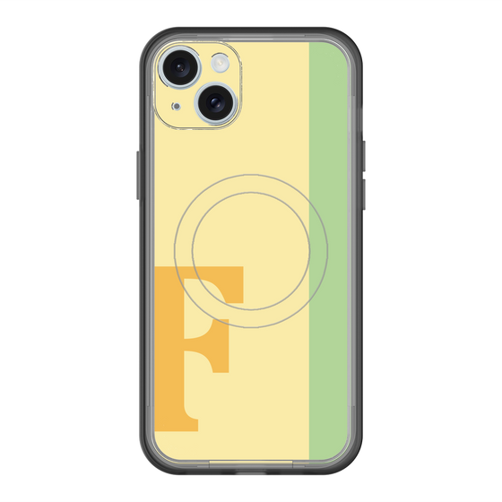 スリムプロテクションプレミアムケース with MagSafe［ オリジナル - initial color line - F yellow ］