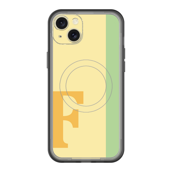 スリムプロテクションプレミアムケース with MagSafe［ オリジナル - initial color line - F yellow ］