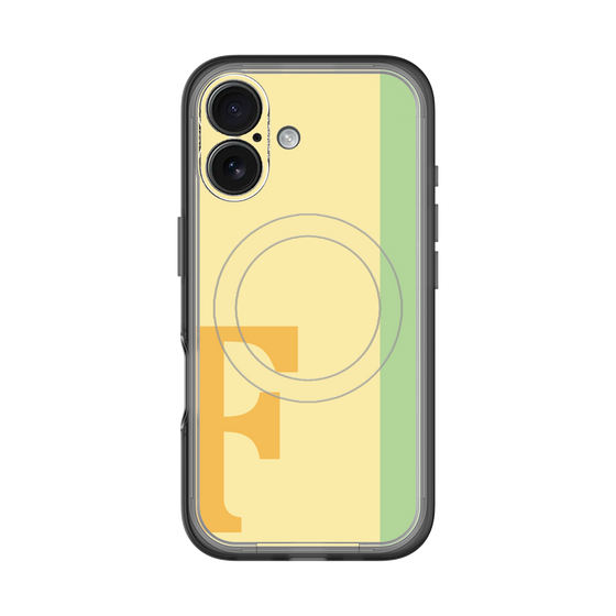 スリムプロテクションプレミアムケース with MagSafe［ オリジナル - initial color line - F yellow ］