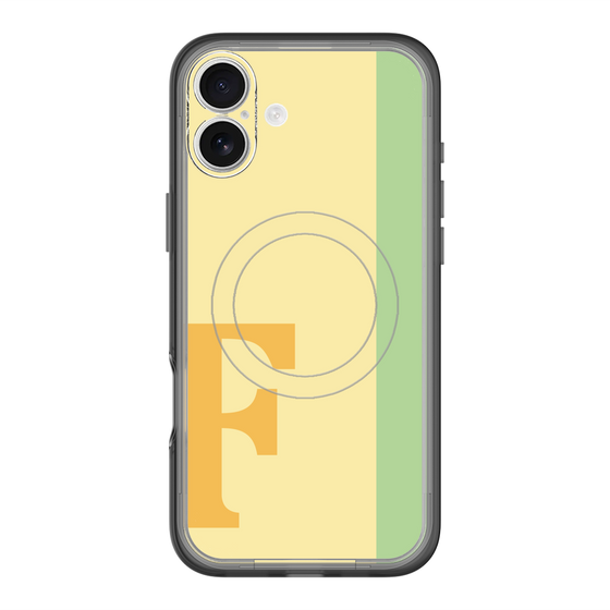 スリムプロテクションプレミアムケース with MagSafe［ オリジナル - initial color line - F yellow ］