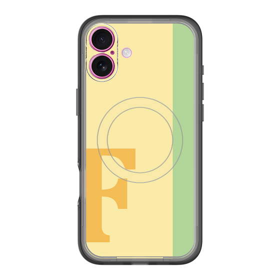 スリムプロテクションプレミアムケース with MagSafe［ オリジナル - initial color line - F yellow ］