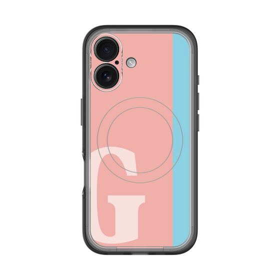 スリムプロテクションプレミアムケース with MagSafe［ オリジナル - initial color line - G pink ］