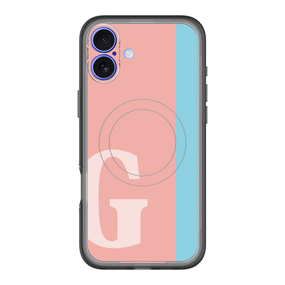 スリムプロテクションプレミアムケース with MagSafe［ オリジナル - initial color line - G pink ］