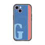 スリムプロテクションプレミアムケース with MagSafe［ オリジナル - initial color line - G blue ］