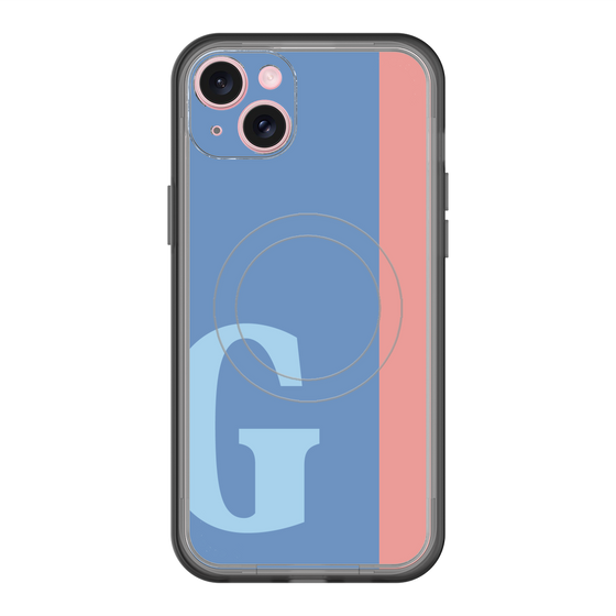 スリムプロテクションプレミアムケース with MagSafe［ オリジナル - initial color line - G blue ］