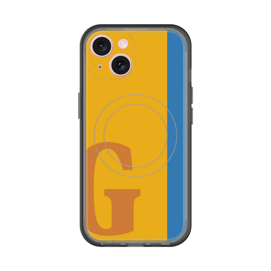 スリムプロテクションプレミアムケース with MagSafe［ オリジナル - initial color line - G orange ］