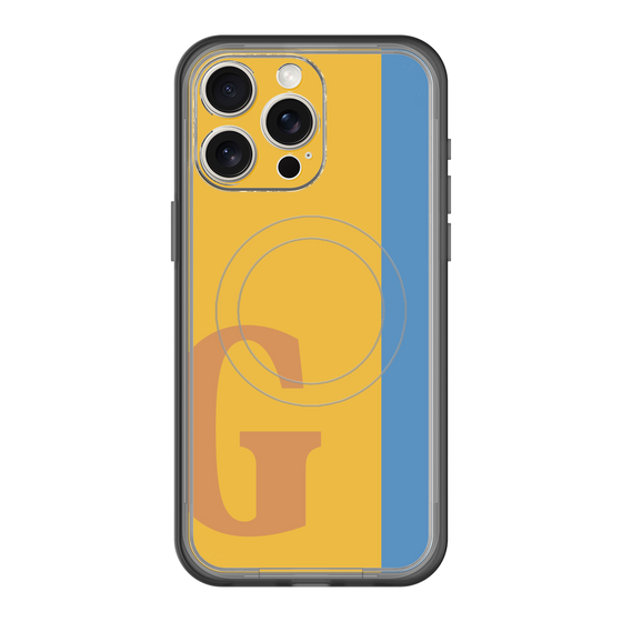 スリムプロテクションプレミアムケース with MagSafe［ オリジナル - initial color line - G orange ］