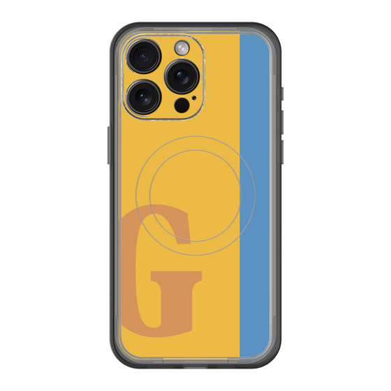 スリムプロテクションプレミアムケース with MagSafe［ オリジナル - initial color line - G orange ］