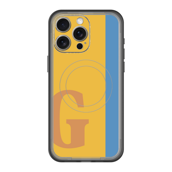 スリムプロテクションプレミアムケース with MagSafe［ オリジナル - initial color line - G orange ］