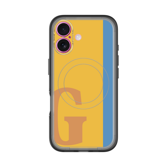スリムプロテクションプレミアムケース with MagSafe［ オリジナル - initial color line - G orange ］