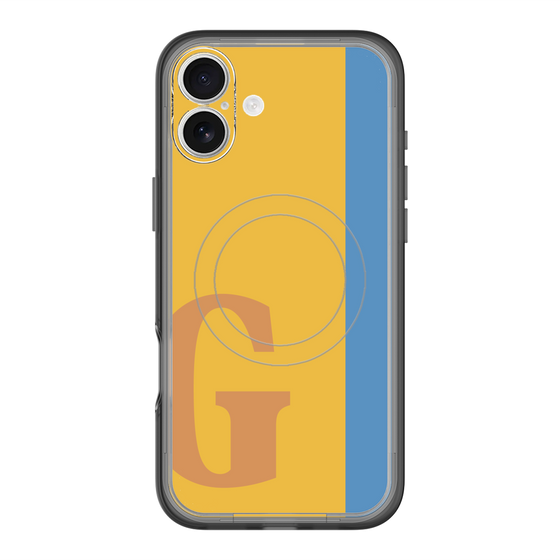 スリムプロテクションプレミアムケース with MagSafe［ オリジナル - initial color line - G orange ］