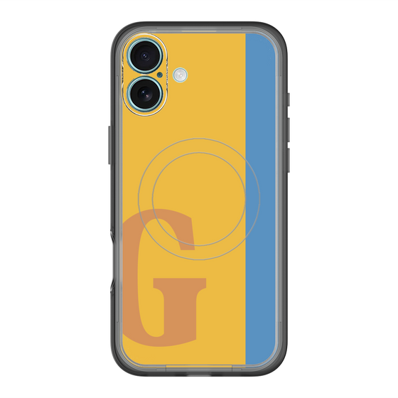 スリムプロテクションプレミアムケース with MagSafe［ オリジナル - initial color line - G orange ］