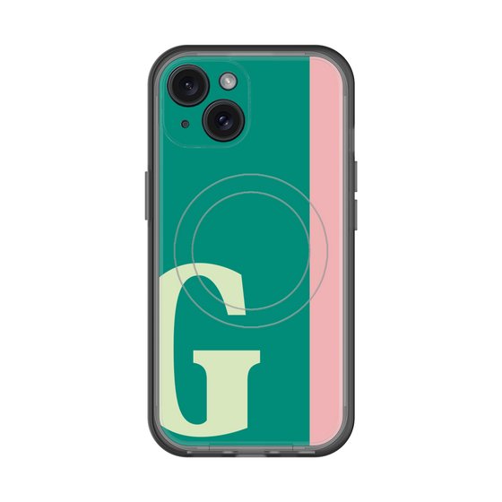 スリムプロテクションプレミアムケース with MagSafe［ オリジナル - initial color line - G green ］
