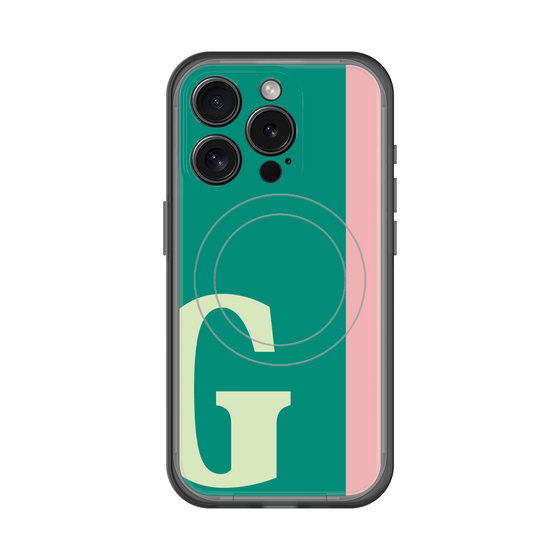 スリムプロテクションプレミアムケース with MagSafe［ オリジナル - initial color line - G green ］