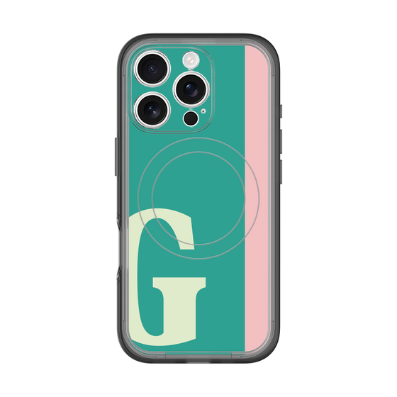 スリムプロテクションプレミアムケース with MagSafe［ オリジナル - initial color line - G green ］