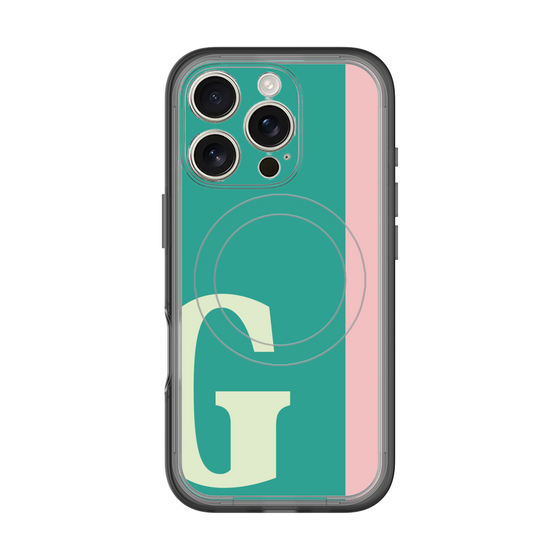 スリムプロテクションプレミアムケース with MagSafe［ オリジナル - initial color line - G green ］