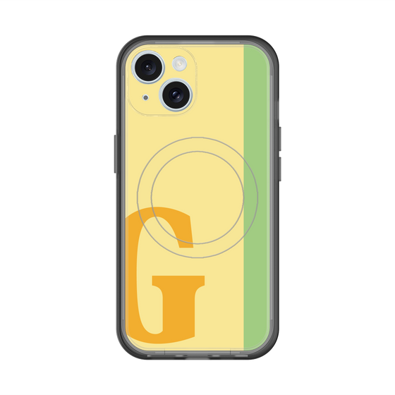 スリムプロテクションプレミアムケース with MagSafe［ オリジナル - initial color line - G yellow ］