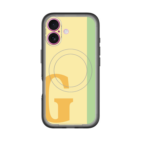 スリムプロテクションプレミアムケース with MagSafe［ オリジナル - initial color line - G yellow ］