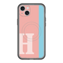 スリムプロテクションプレミアムケース with MagSafe［ オリジナル - initial color line - H pink ］
