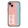 スリムプロテクションプレミアムケース with MagSafe［ オリジナル - initial color line - H pink ］