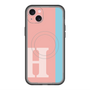 スリムプロテクションプレミアムケース with MagSafe［ オリジナル - initial color line - H pink ］