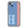 スリムプロテクションプレミアムケース with MagSafe［ オリジナル - initial color line - H blue ］