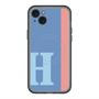 スリムプロテクションプレミアムケース with MagSafe［ オリジナル - initial color line - H blue ］